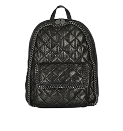 Ruthenium Quilted Falabella Backpack, canvas,black/silver, DB, FW15, 2*